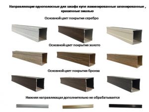 Направляющие однопосные для шкафа купе ламинированные, шпонированные, крашенные эмалью Новосибирск